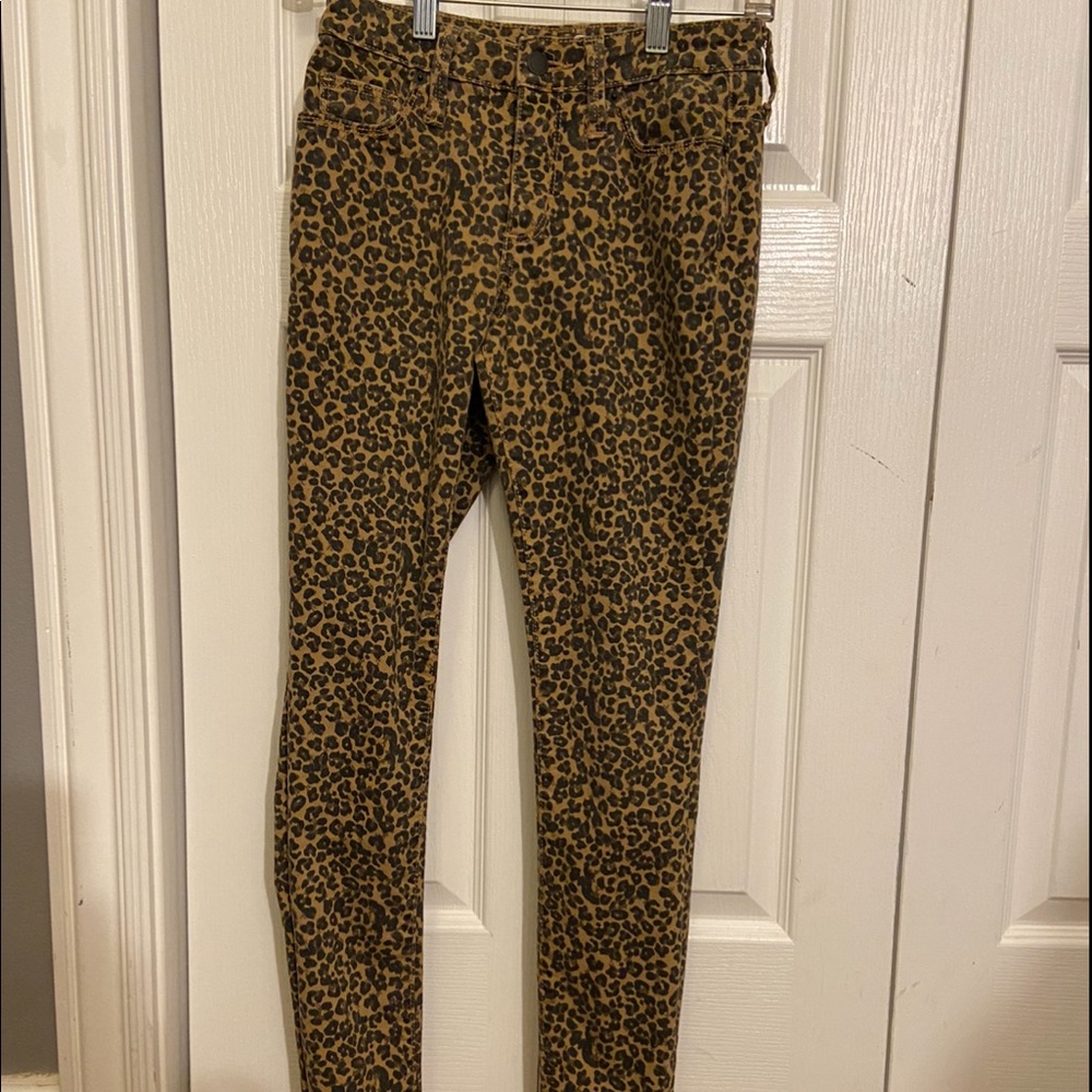 Cheetah skinny jeans
